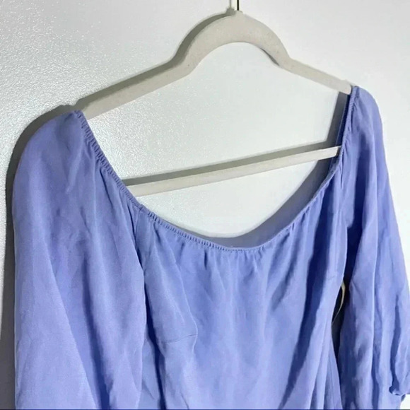 NEW Reformation Casanova Long Sleeve Strapless Dress in Bluebell - Picture 5 of 6